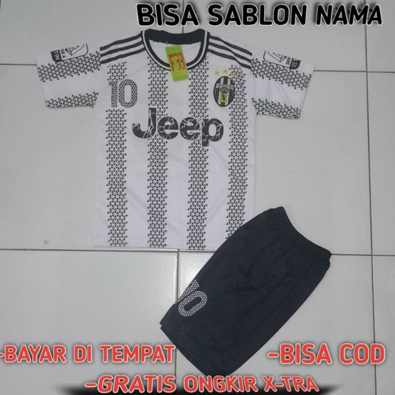 Setelan Baju SepakBola Anak Laki Baju Kaos Bola Juventus Baju Bola Terbaru Pakaian Olahraga Anak Laki