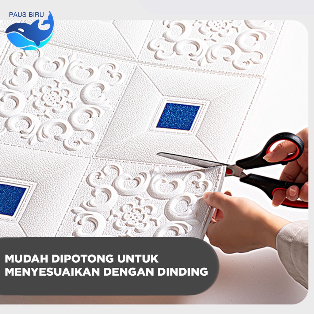 WALLPAPER 3D FOAM MOTIF BATIK  WALLSTICKER 70X70CM WALL STIKER / WALLPAPER 3D BATIK-4