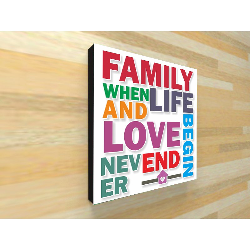 Hiasan Dinding minimalis vintage pajangan tembok kayu quotes family