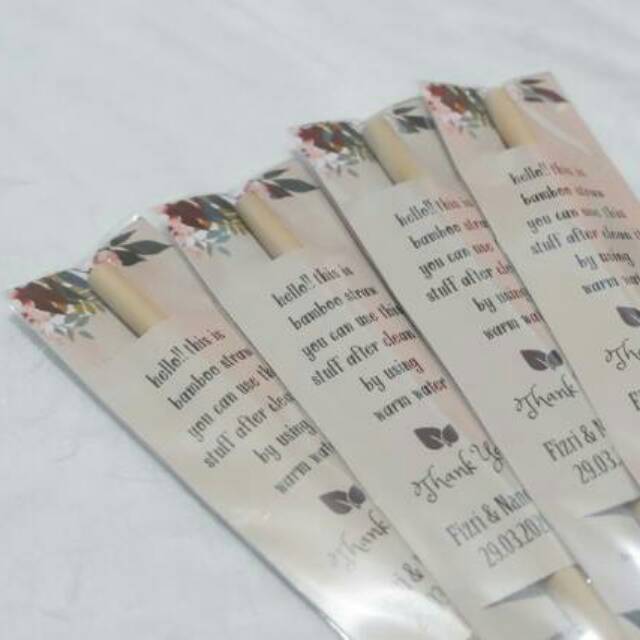 Souvenir rustic / Souvenir sedotan bambu