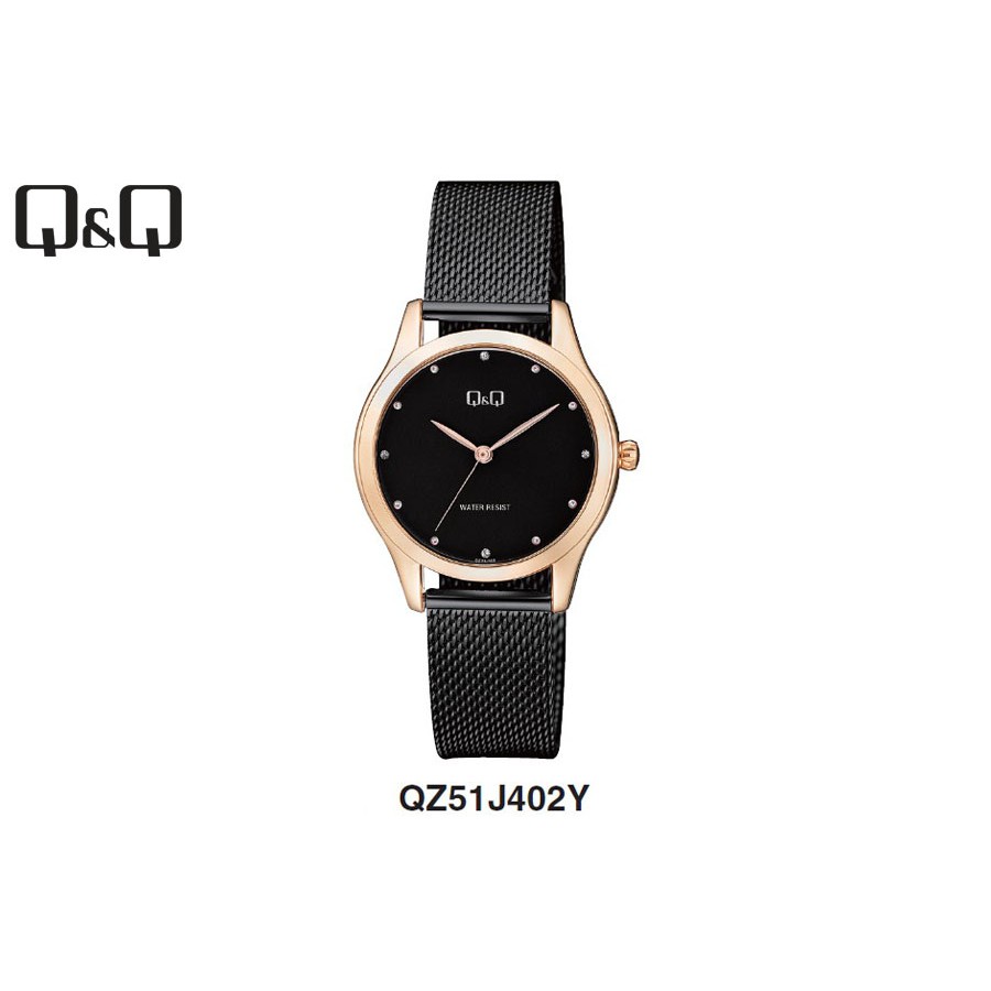 Jam Tangan Wanita Casual Stylist Rantai Stainless Steel Analog Original Q&amp;Q QnQ QQ QZ51 QZ51J Series