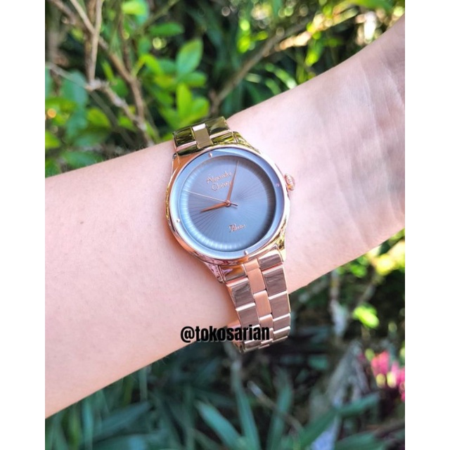 Alexandre Christie Original AC 2974 BH Rantai Rosegold Navy Untuk Wanita Terbaru