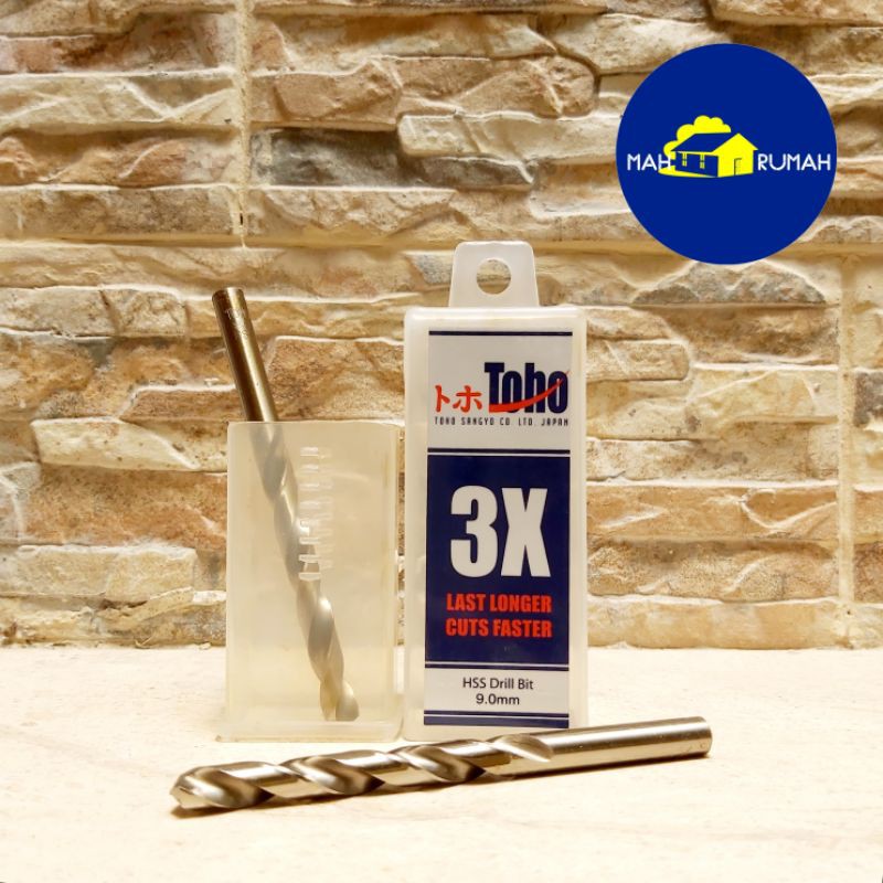 Mata Bor Besi Stainless Steel HSS Drill Bit - TOHO 9mm 9 mm (1pcs)