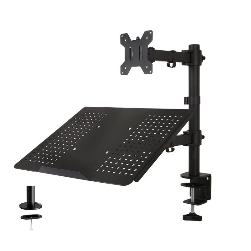 Bracket Monitor &amp; Stand Laptop Dual Arm ALL FOR WORK