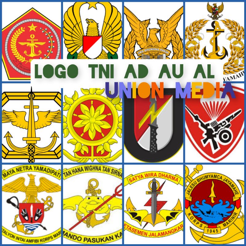 Logo DTF TNI AD AU AL KOSTRAD KOPASSUS MARINIR DLL / LOGO SETRIKA BAJU JAKET CELANA DLL