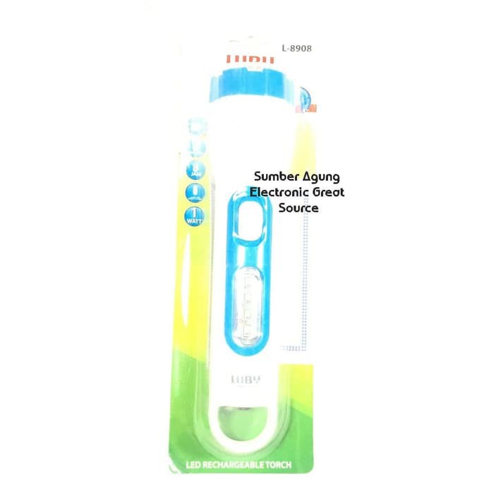 Senter Luby L8908 8908 Senter Cas Emergency 1Watt Awet Berkualitas Bis