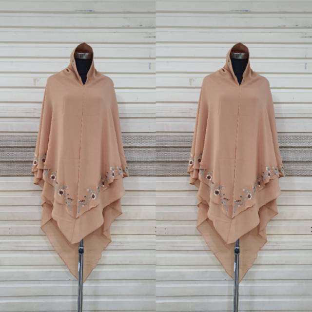 TERPOPULER PREMIUM HIJAB SYARI KHIMAR RANIA BORDIR KERUDUNG SYARI BORDIR 2 LAYER JUMBO original jns