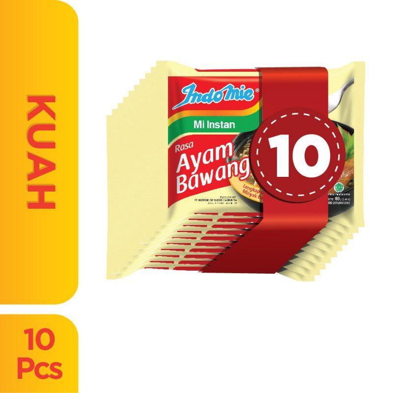

[ 10 Pcs ] Indomie Mie Instan Ayam Bawang 69gr