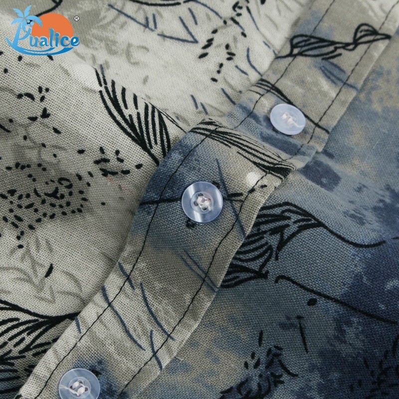 KEMEJA LINEN VINTAGE ABSTRAK IMPORT PRIA JEPANG ORIGINAL P1