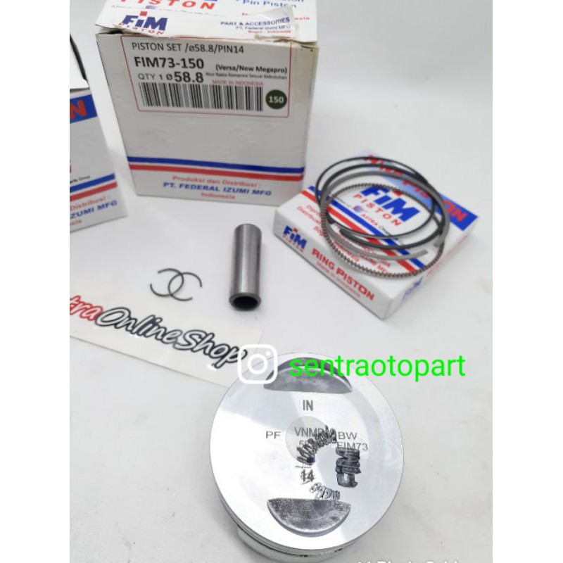 piston seher kit megapro monoshok oversize 150 original fim