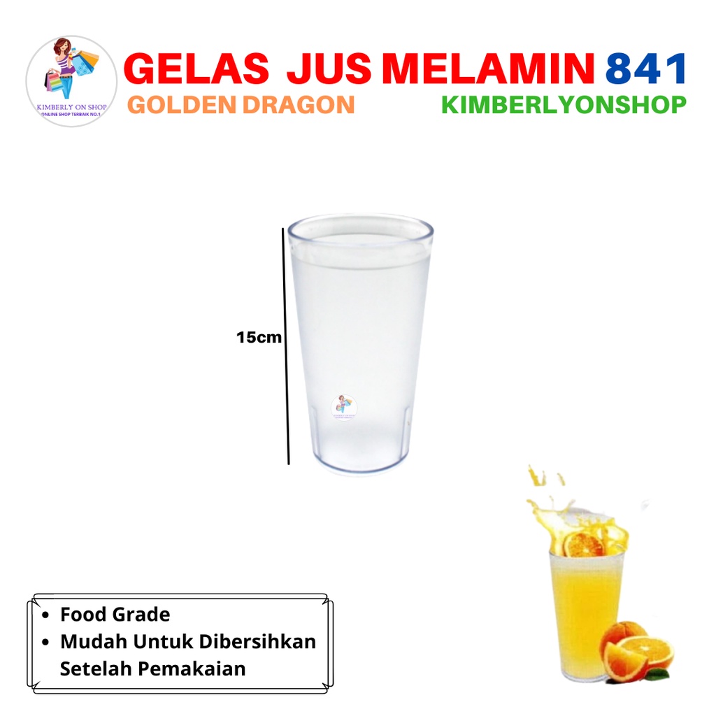 Gelas Plastik Kulit Jeruk 460 ml Golden Dragon Melamine 841