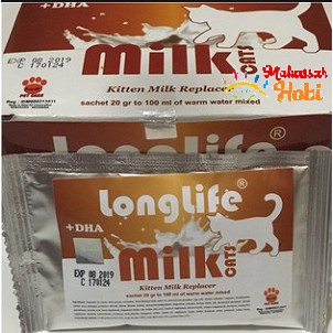 Susu Kucing Longlife COKLAT Baby Kitten Milk Replacer Long Life 20gr