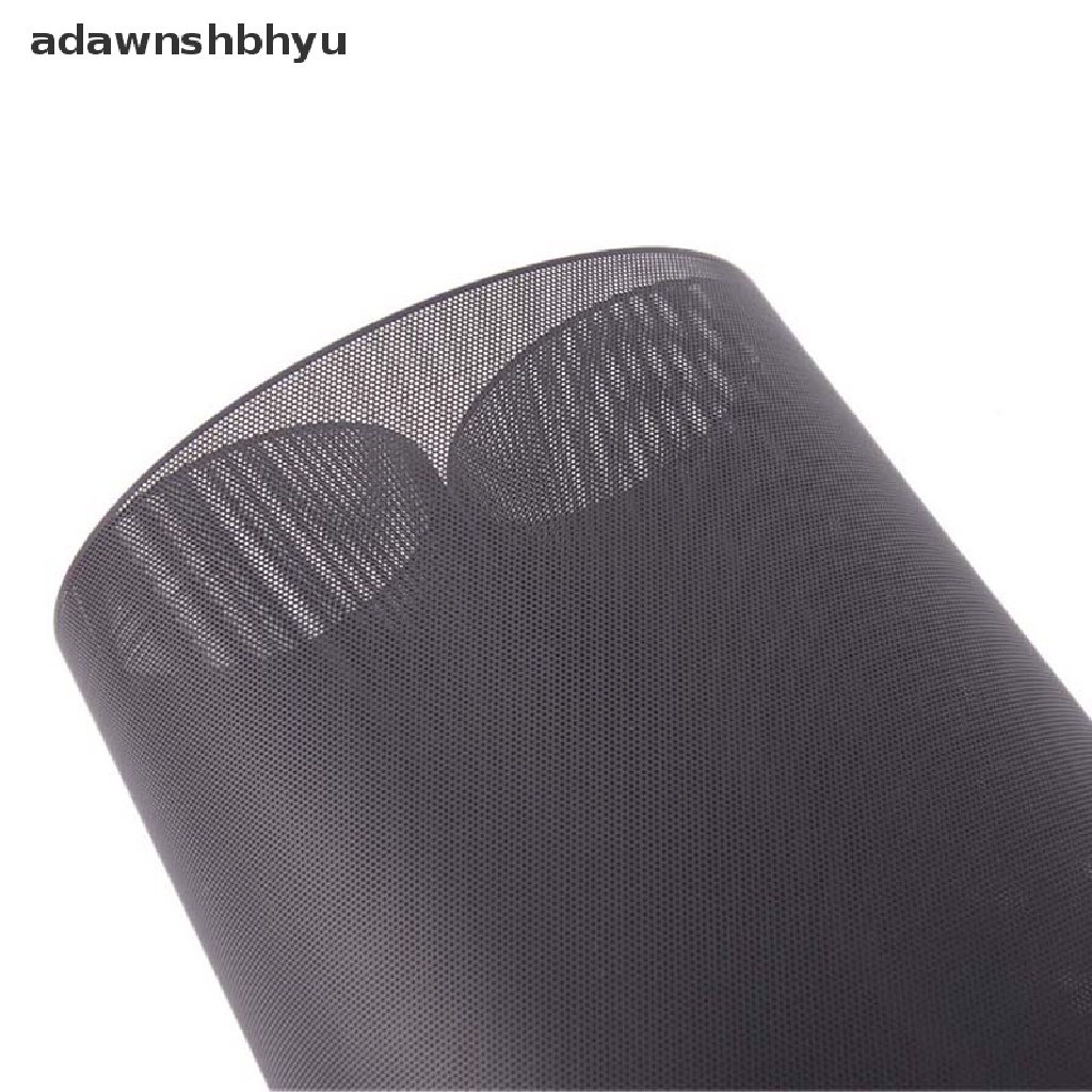 Adawnshbhyu DIY 30x100cm Jaring Komputer PVC PC Case Kipas Cooler Hitam Penutup Filter Debu