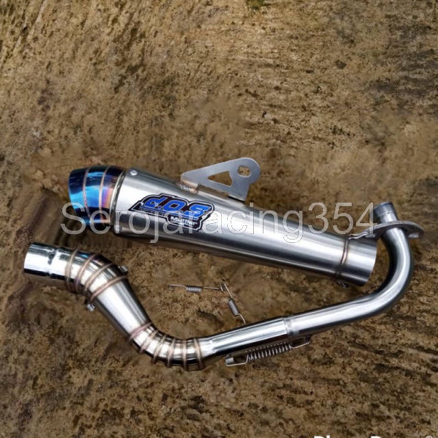 Knalpot racing dos jiksaw corong blue 25 cm inlet 50 mm sarangan setengah sarteng separo jigsaw mati