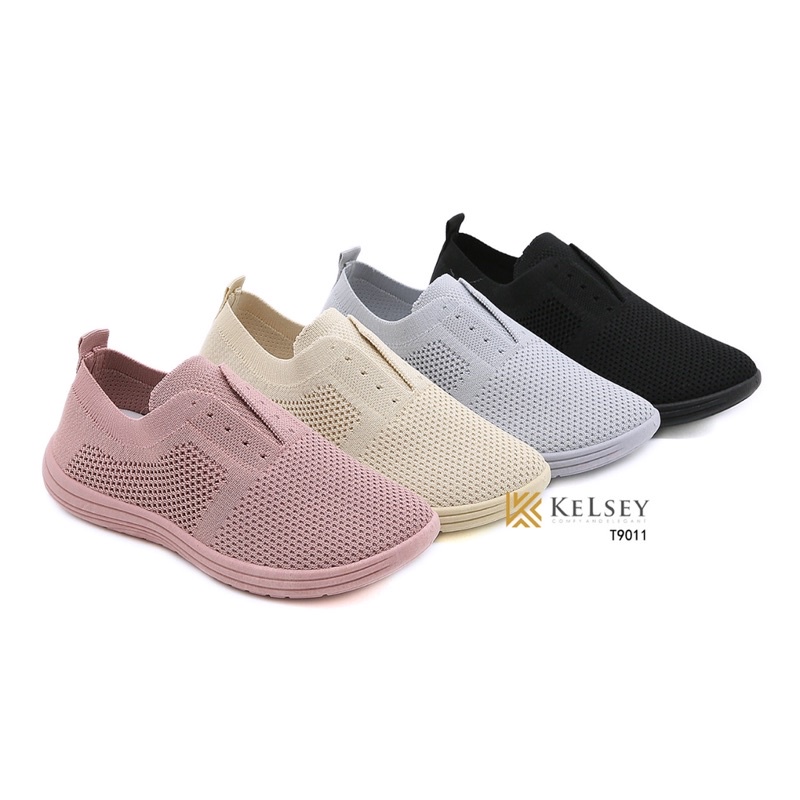 NICOLE Sepatu Flyknit Flat Shoes Wanita  / Sepatu Slip On Wanita T9011