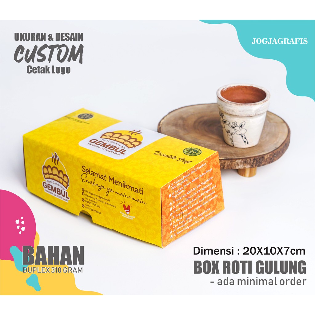 

BOX Roti Gulung Full Colour Laminasi
