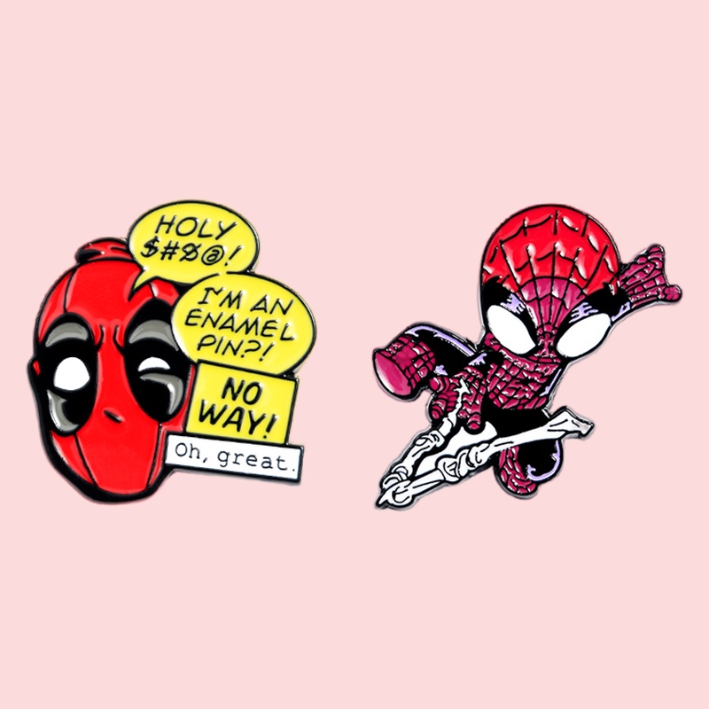 Pin Kerah Motif Kartun Anime Spiderman Untuk Hadiah Teman