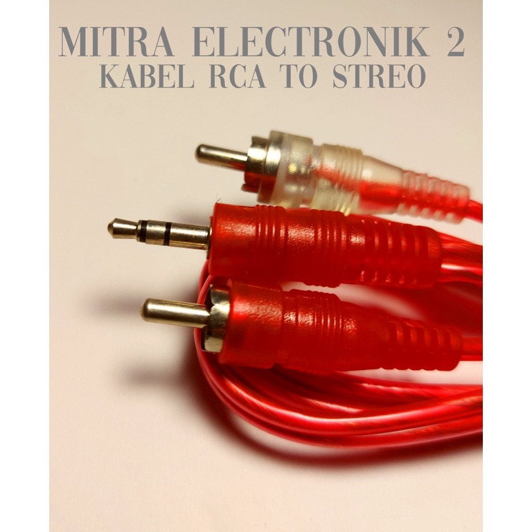 KABEL JACK RCA TO STREO AUX 3,5MM TRANSPARAN // JEK HP KE SALON SPEAKER HIGH QUALITAS