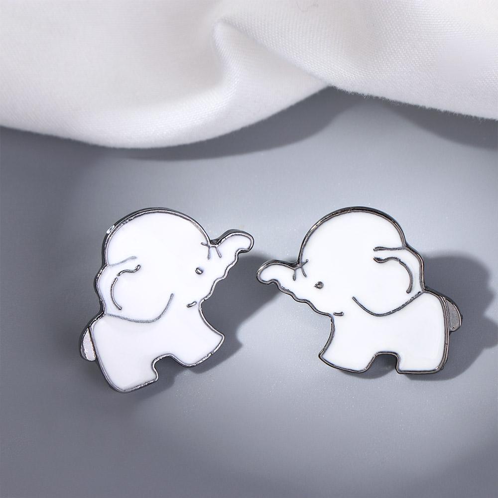 Mxbeauty Gajah Bros Lucu Fashion Perhiasan Aksesoris Kerah Bros Travel Commemorative Lapel Pin Enamel Pin