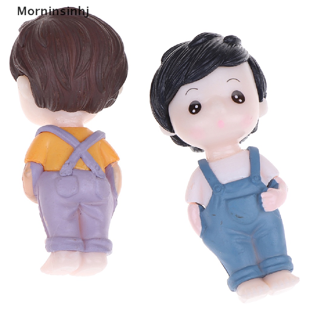 Mornin 2Pcs / Set Mainan Miniatur Figurin Kartun Untuk Dekorasi Rumah Boneka