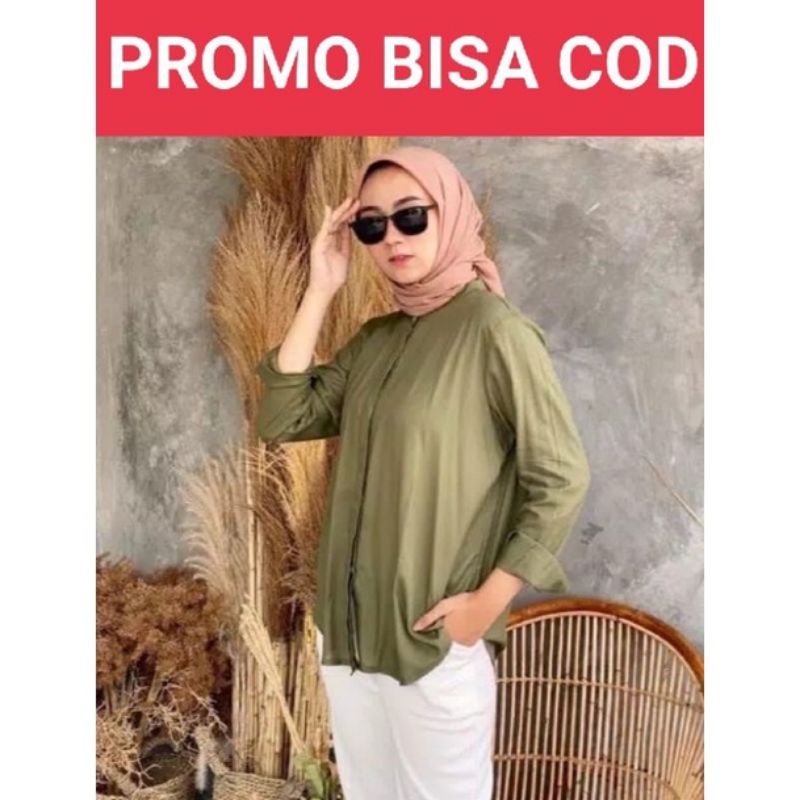 Kemeja Wanita Rayon Premium Bahan Adem Banget Termurah