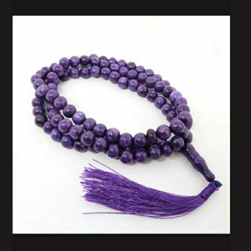 tasbih batu kecubung ungu alam8mm