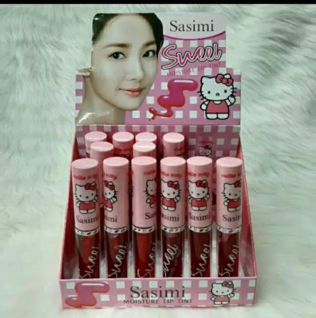 Lip tint sasimi hello kittty ecer