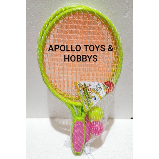 (PROMO) MAINAN ANAK RAKET TENNIS PLASTIK ISI SEPASANG ATAU 2PCS