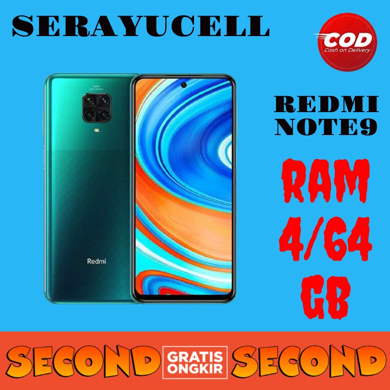 REDMI NOTE 9 RAM 4/64 SECOND GARANSI PERSONAL