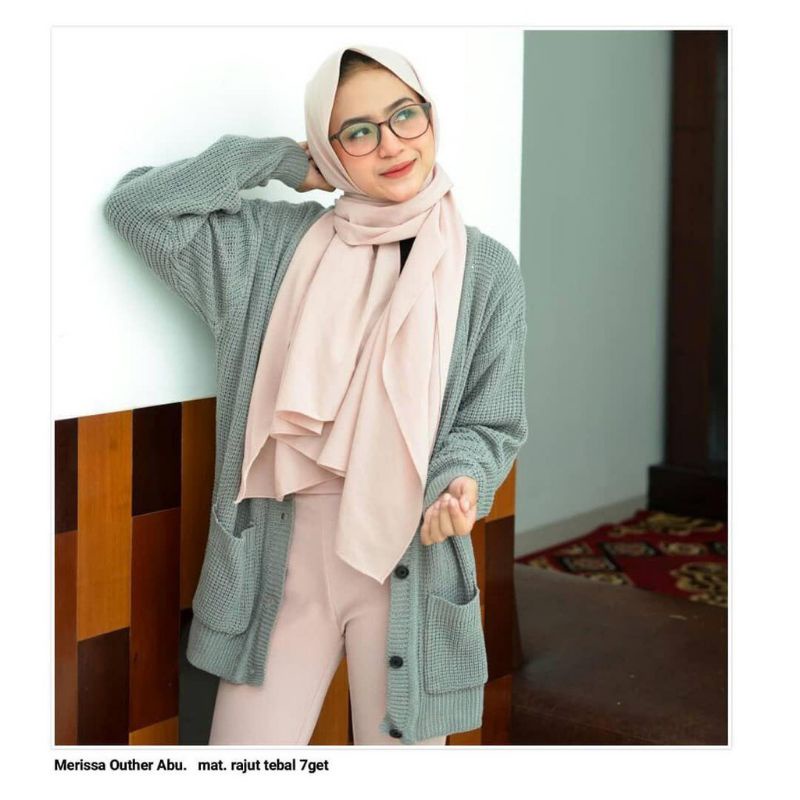 CARDIGAN RAJUT WANITA MERISSA OUTER CARDI-Mint