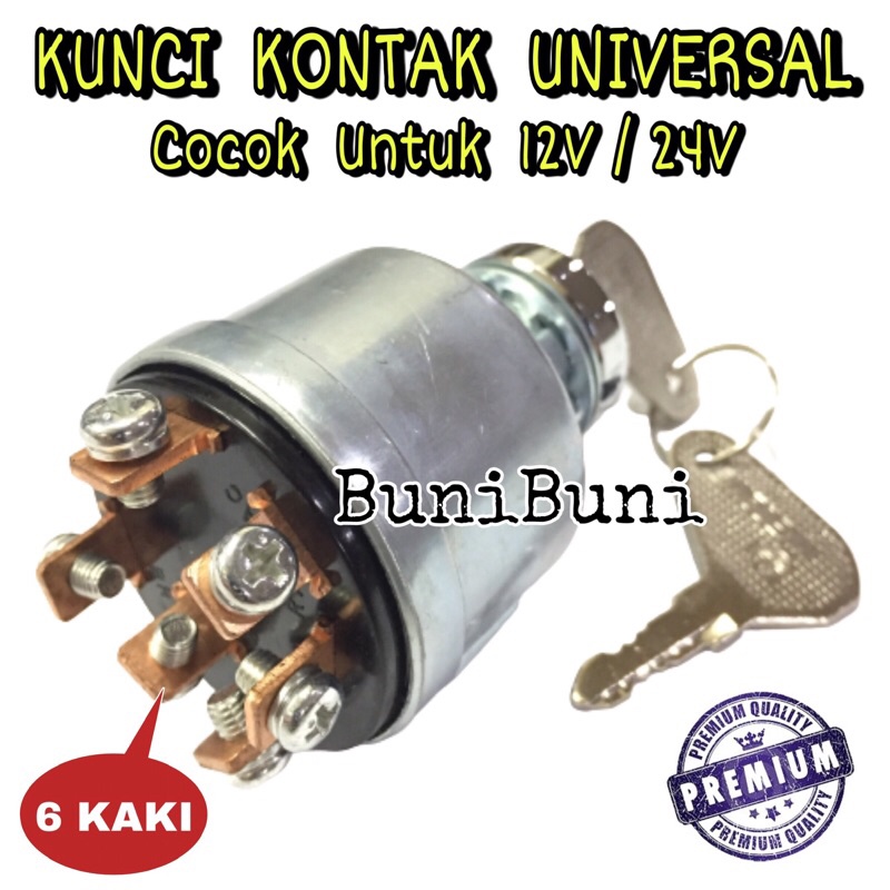 Kunci Kontak / Starter Switch 6 Pin Untuk Mesin Genset Diesel &amp; Forklift Universal High Quality