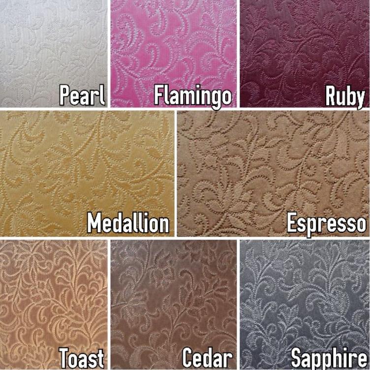 Ω Bahan Kain Oskar Kulit Sintetis Sofa / Jok / Kursi Motif Bunga - Linen ☈