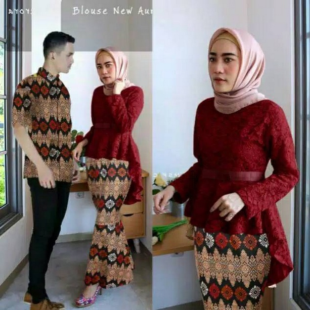 COUPLE AURORA BATIK BRUKAT / SET CP SALSARA ADORA / BAJU PASANGAN WANITA PRIA