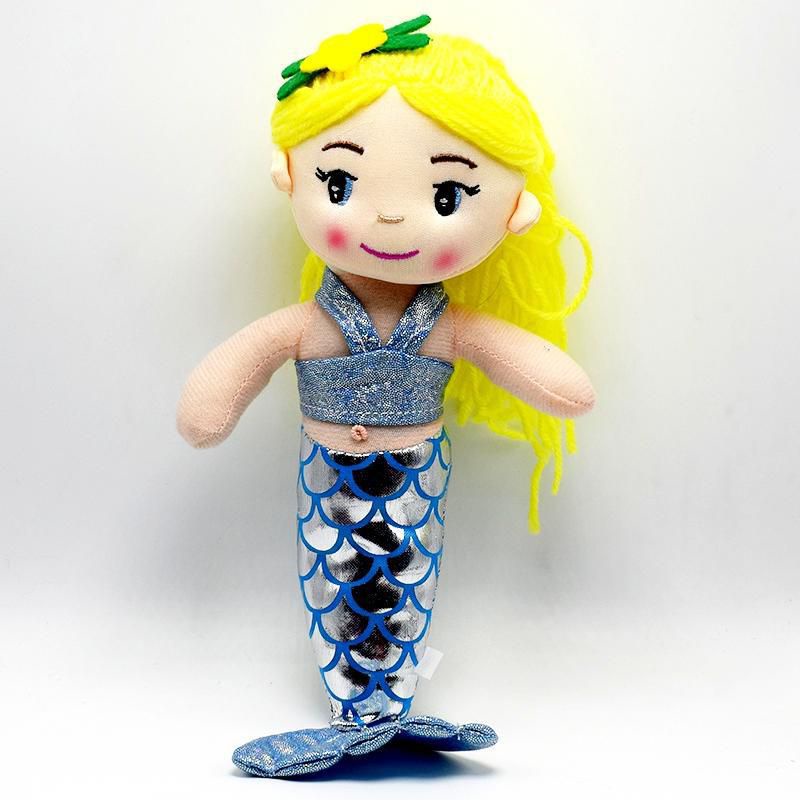 30cm Red Pink Purple Yellow Cute Mermaid Princess Plush Doll Stuffed Toy Girl Kids Birthday Gift