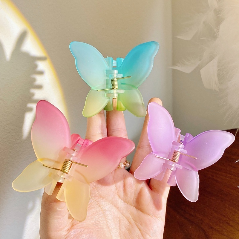 Jepit Rambut Model Butterfly Claws Bahan Akrilik Gaya Vintage Untuk Wanita