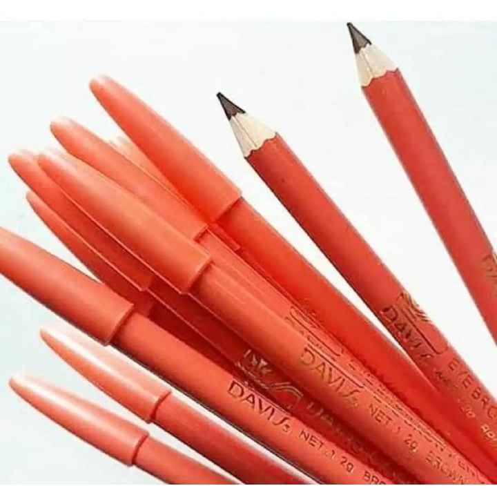 Pensil Alis Davis 1 LUSIN [ 12PCS ] PENSIL ALIS DAVIS Orange - Pensil Alis Davis Kosmetik - Coklat