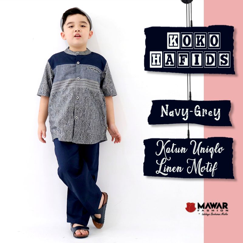 Koko Anak Keren Hafidz / Baju Koko Anak Size 1 by Mawar Fashion