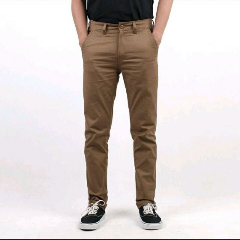 CELANA CHINO Panjang pria Slimfit KERJAHARIAN Santai Casual Formal