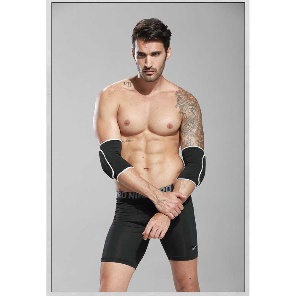 Pelindung Siku Tangan Safety Elbow Support Pad 2PCS Size M / Deker Dekker Decker Pelindung Siku Sikut Tangan Futsal Anak Motor Trail Olahraga Gym Fitnes / Penyangga Siku Tangan Patah / Pelindung Siku Badmintoon Basket Futsal Kiper Sepeda Murah Original