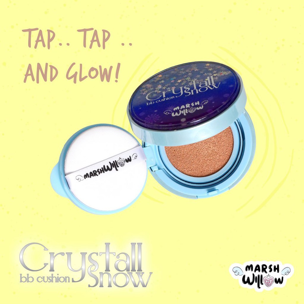 ⭐ BAGUS ⭐ MARSHWILLOW CRYSTAL SNOW BB CUSHION | Crystall