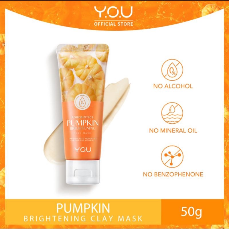 YOU Daily Skin Good Porebiotics Pumpkin Brightening Clay Mask - Y.O.U