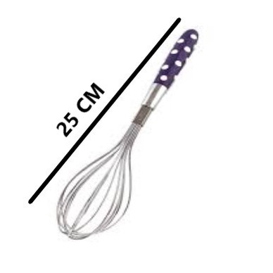 Ballon whisk stainless kocokan telur pengocok telor gagang Polkadot