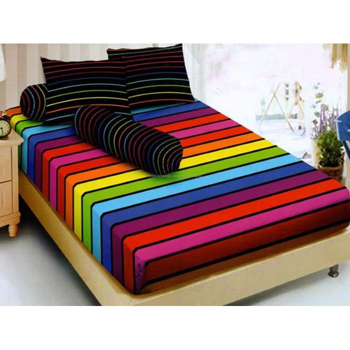 SPREI RUMBAI 160 FATA PART A RUMBAY 180X200 QUEEN B7K4 KINTAKUN D'LUXE RAINBOW SPRAI SEPRAY BANTAL