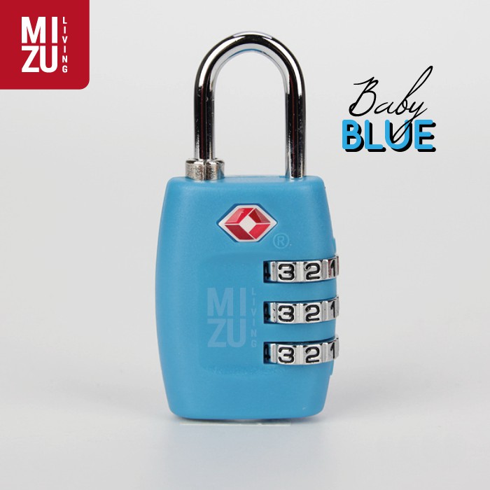 Travel Baggage Luggage Lock TSA WARNA WARNI - Gembok Tas Koper-BABY BLUE
