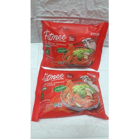 Mie pedas Korea Fitmee/Mie instan Goreng pedas With Bayam