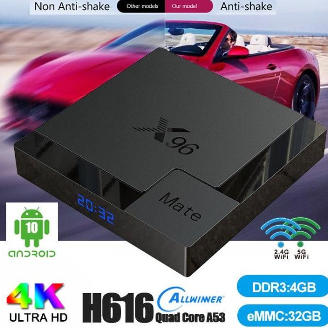 X96 MATE SMART TV BOX 4GB/32GB ALLWINER H616 BLUETOOTH 5.0 ANDROID 10 Termurah