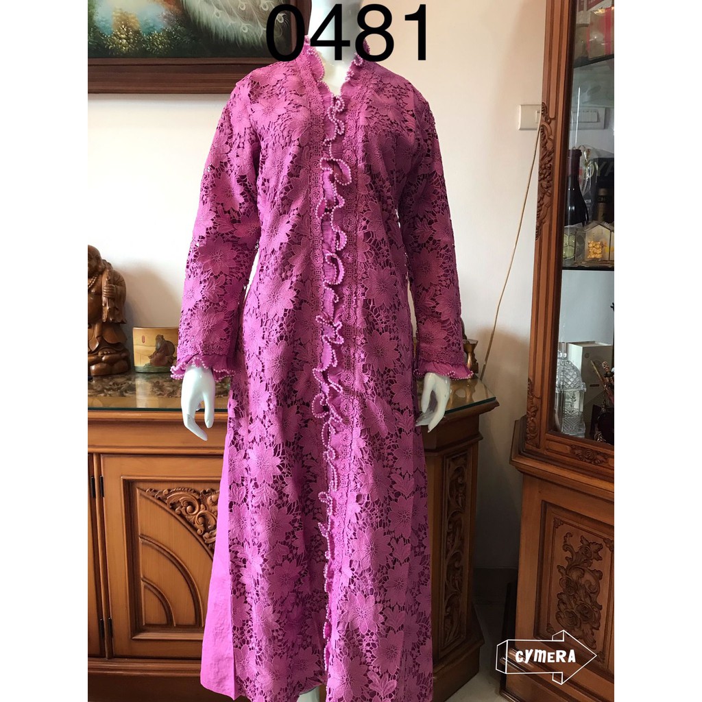 Gamis alexuez full brukat 0481 depan /gamis brukat tebal premium