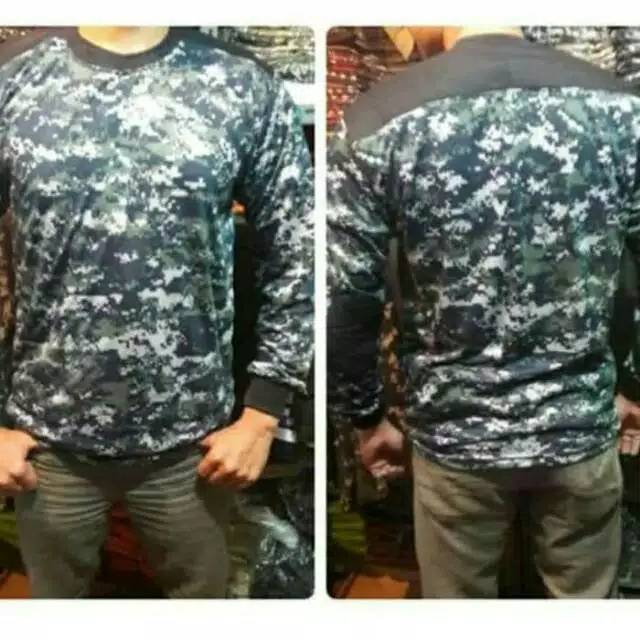 kaos panjang loreng deker army/kaos deker bantalan tactical outdoor/AD/AU/AL/pramuka/camo/umum