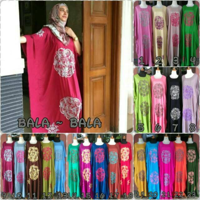 Model baru Kaftan maroko bordir warna baru cantik murmer . Daster arab bahan rayon super