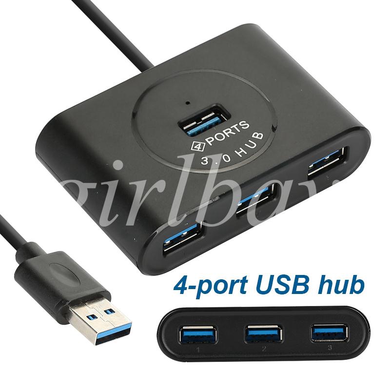 Splitter USB Hub 4 Ports Adapter USB 3.0 For Macbook Laptop PC Computer HDD